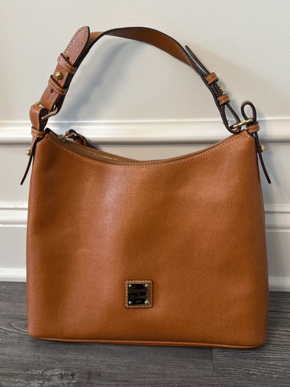 Dooney & Bourke Cognac Leather Shoulder Bag